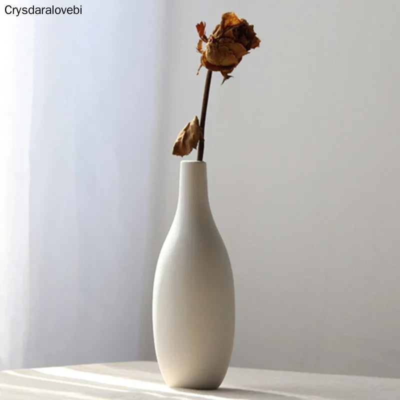 Pot de fleurs en céramique blanche végétarienne, vase artistique, décoration intérieure, artisanat, cadeau de mariage, style nordique, ornement de table ou de chambre