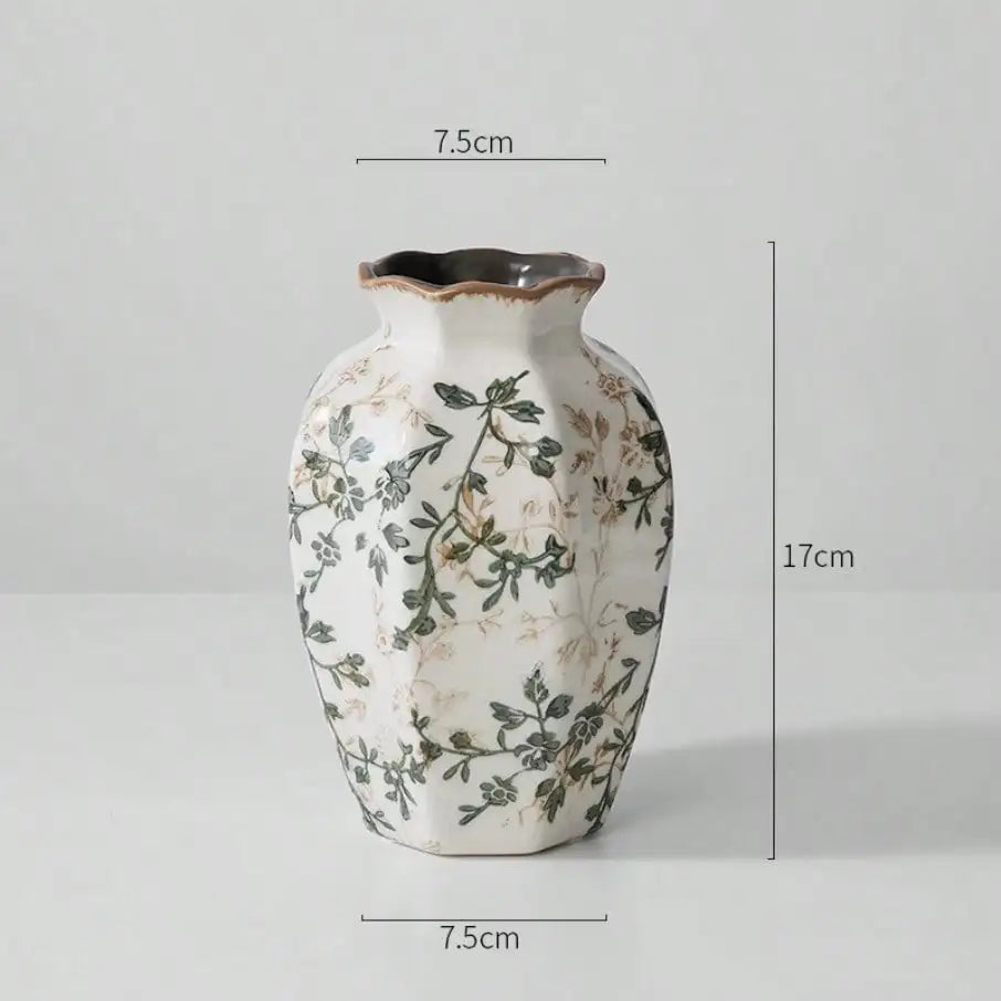 Vase en céramique craquelée, composition florale hydratante, cadeau de fleurs séchées, bleu antique, décoration zen, centre de table